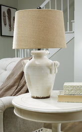 Bay Furniture Gallery - Ashley Furniture - Emelda Lighting - Ceramic Table Lamp (1/CN) / Cream - L100664