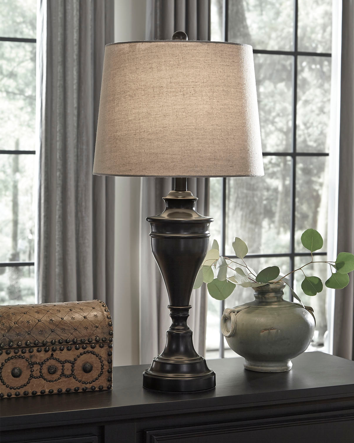 Bay Furniture Gallery - Ashley Furniture - Darlita Lighting - Metal Table Lamp (Set of 2) / Bronze Finish - L204024