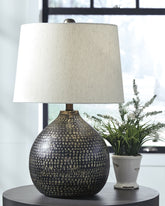 Bay Furniture Gallery - Ashley Furniture - Maire Lighting - Metal Table Lamp (1/CN) / Black/Gold Finish - L207294