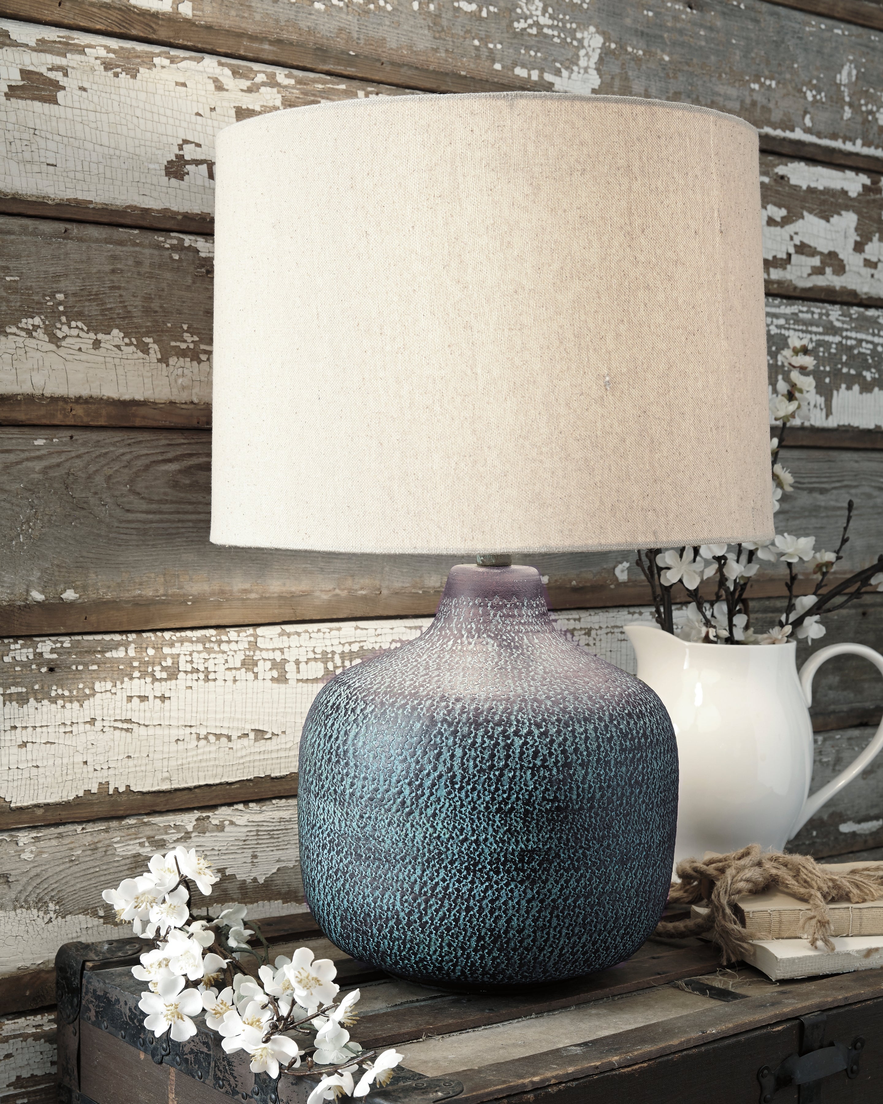 Bay Furniture Gallery - Ashley Furniture - Malthace Lighting - Table Lamp (Set of 2) / Patina - L207304X2