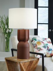 Bay Furniture Gallery - Ashley Furniture - Rowandale Lighting - Metal Table Lamp (1/CN) / Brick Red - L207534
