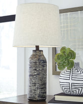 Bay Furniture Gallery - Ashley Furniture - Mahima Lighting - Paper Table Lamp (Set of 2) / Black/White - L235584