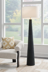 Bay Furniture Gallery - Ashley Furniture - Hallburg Lighting - Poly Floor Lamp (1/CN) / Black - L235761