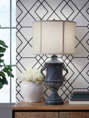 Bay Furniture Gallery - Ashley Furniture - Morvanford Lighting - Poly Table Lamp (1/CN) / Antique Black - L235834