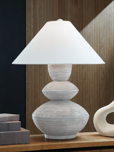 Bay Furniture Gallery - Ashley Furniture - Brickdon Lighting - Poly Table Lamp (1/CN) / Distressed White - L235874
