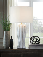 Bay Furniture Gallery - Ashley Furniture - Lanwell Lighting - Poly Table Lamp (1/CN) / Antique Gray - L235894