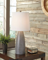 Bay Furniture Gallery - Ashley Furniture - Shavontae Lighting - Poly Table Lamp (Set of 2) / Gray - L243004