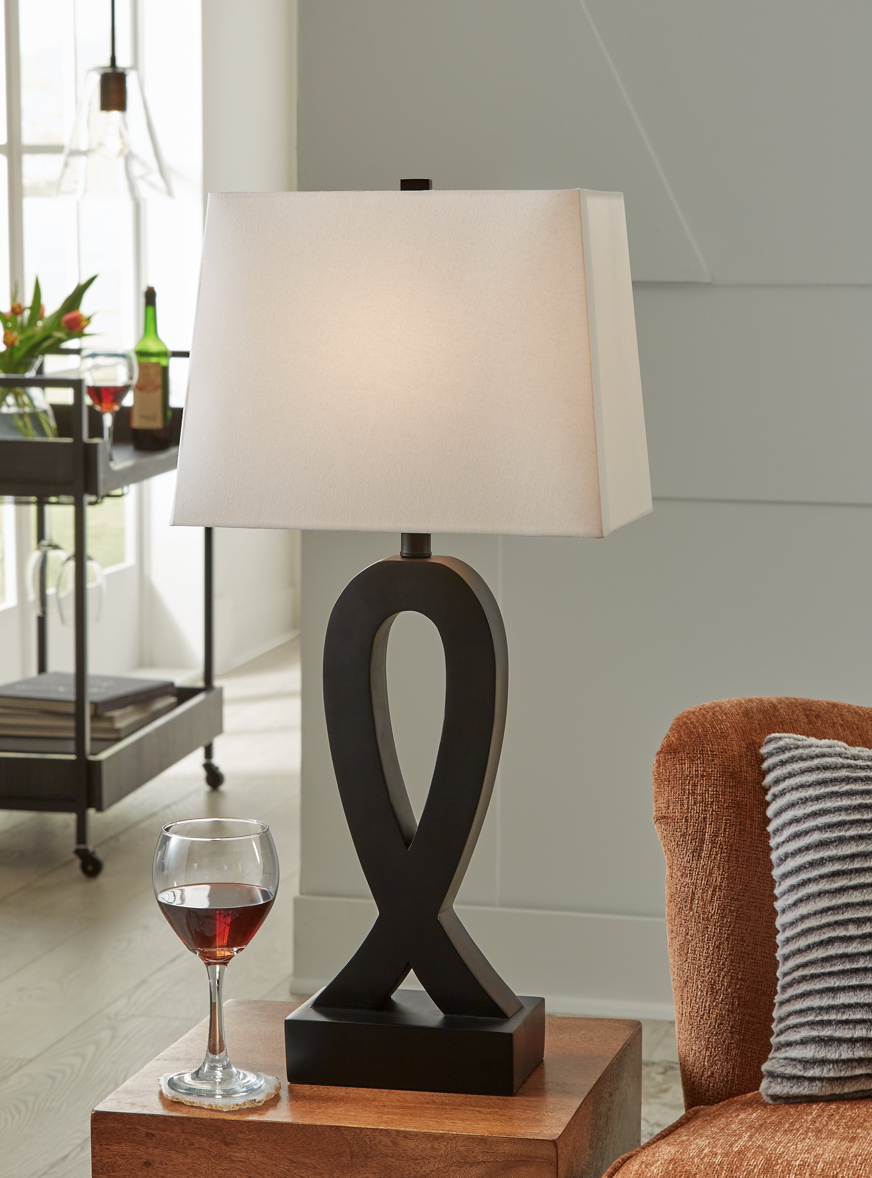 Bay Furniture Gallery - Ashley Furniture - Markellton Lighting - Poly Table Lamp (Set of 2) / Black - L243344