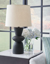 Bay Furniture Gallery - Ashley Furniture - Scarbot Lighting - Paper Table Lamp (Set of 2) / Distressed Black - L243354