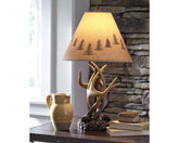 Bay Furniture Gallery - Ashley Furniture - Derek Lighting - Poly Table Lamp (Set of 2) / Brown - L316984