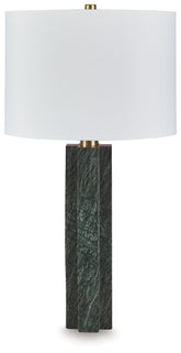 Bay Furniture Gallery - Ashley Furniture - Keegan Lighting - Marble Table Lamp (1/CN) / Green - L429084