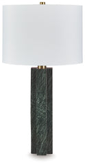 Bay Furniture Gallery - Ashley Furniture - Keegan Lighting - Marble Table Lamp (1/CN) / Green - L429084
