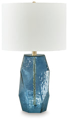 Bay Furniture Gallery - Ashley Furniture - Tallow Lighting - Glass Table Lamp (1/CN) / Blue - L430854