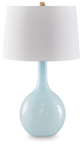 Bay Furniture Gallery - Ashley Furniture - Rylanton Lighting - Glass Table Lamp (1/CN) / Aqua - L430874