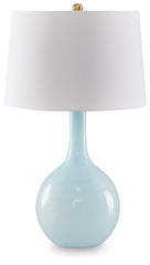Bay Furniture Gallery - Ashley Furniture - Rylanton Lighting - Glass Table Lamp (1/CN) / Aqua - L430874