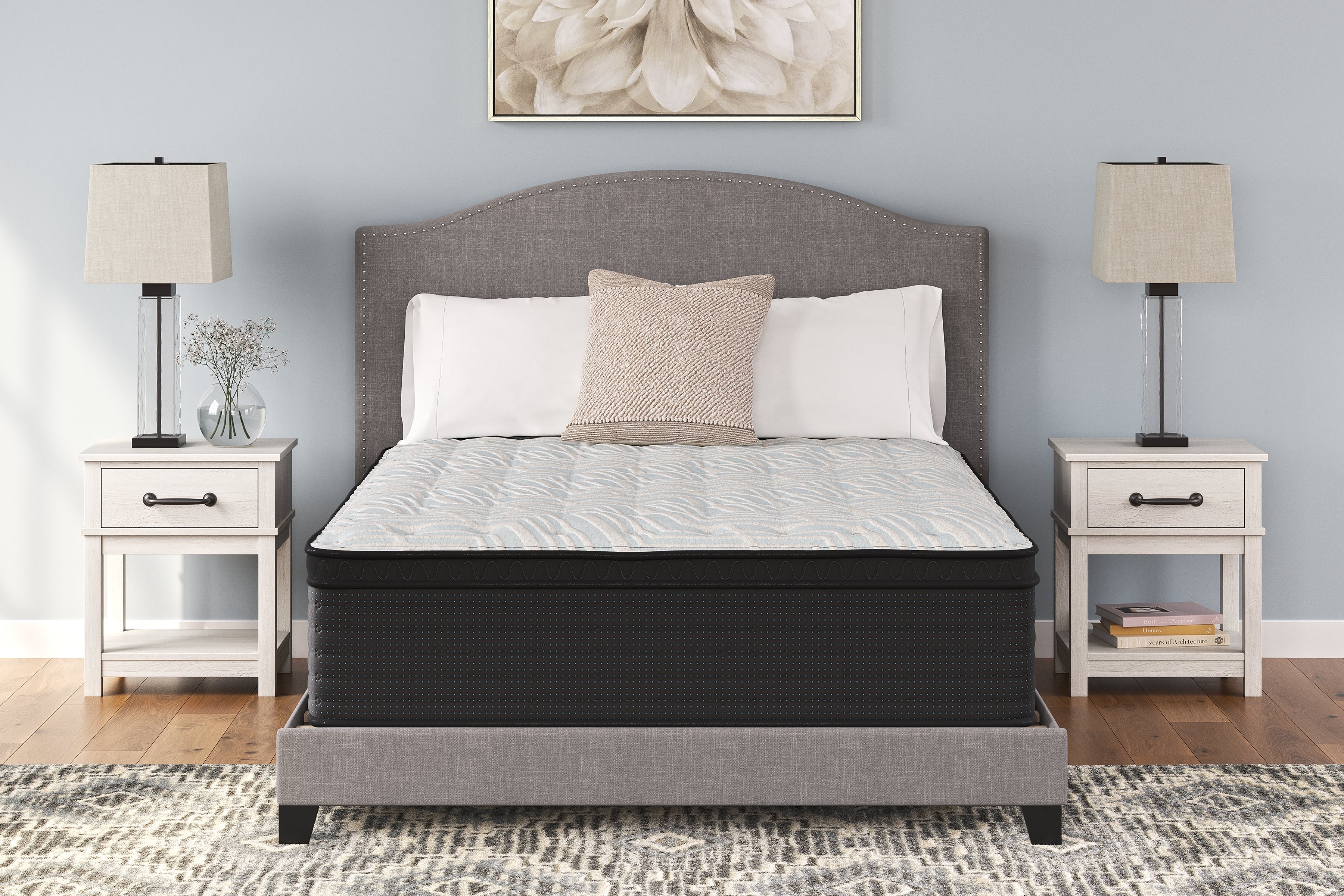 Bay Furniture Gallery - Ashley Furniture - Palisades ET Mattresses - Full / Gray/Blue - M41721