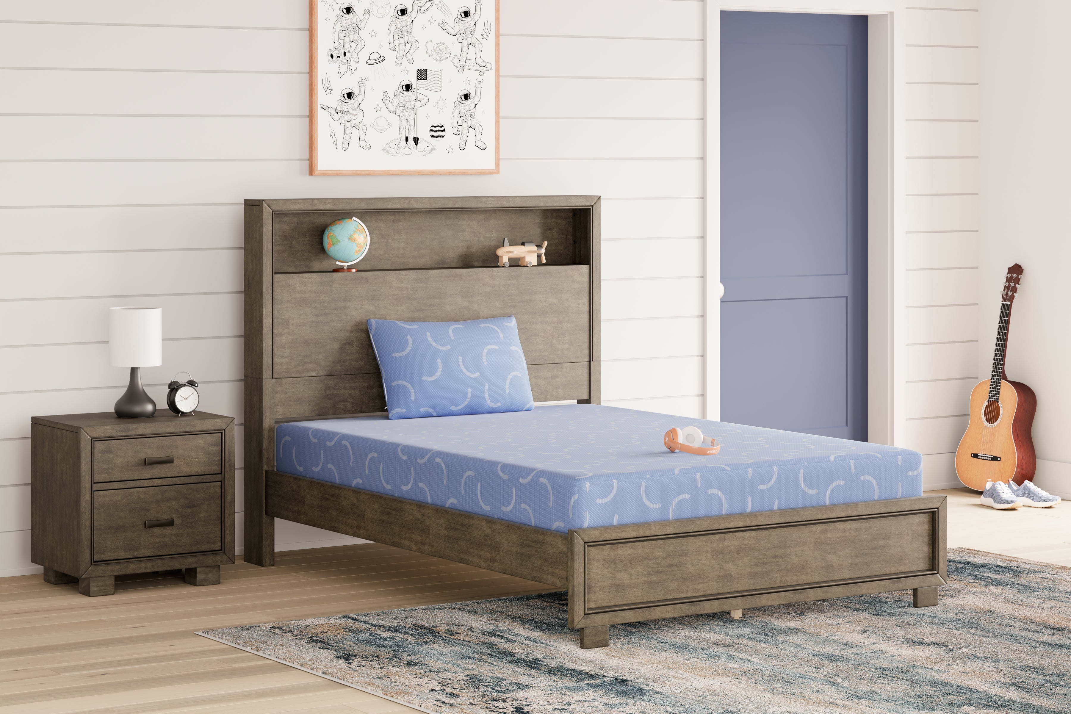 Bay Furniture Gallery - Ashley Furniture - iKidz Ocean Mattresses - Twin and Pillow 2/CN / Blue - M43011