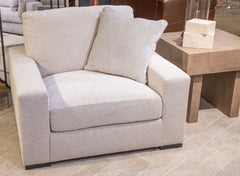 Bay Furniture Gallery - Ashley Furniture - Evanley Living Room - Chair and a Half / Linen - 8131023