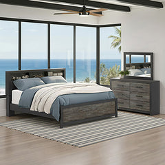 Bay Furniture Gallery - Ashley Furniture - Broachmyn Bedroom - Five Drawer Chest / Black/Gray - PCB1118-46