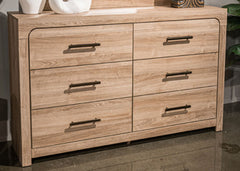 Bay Furniture Gallery - Ashley Furniture - Kinlanni Bedroom - Six Drawer Dresser / Tan - PCB1360-31