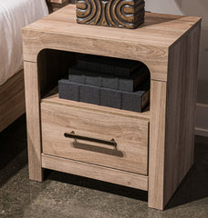 Bay Furniture Gallery - Ashley Furniture - Kinlanni Bedroom - One Drawer Night Stand / Tan - PCB1360-91