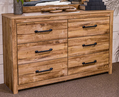 Bay Furniture Gallery - Ashley Furniture - Maystonna Bedroom - Six Drawer Dresser / Brown - PCB1580-31
