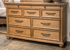 Bay Furniture Gallery - Ashley Furniture - Karallin Bedroom - Dresser / Medium Brown - PCB782-31