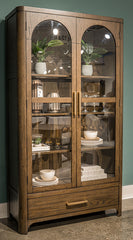 Bay Furniture Gallery - Ashley Furniture - Radkin Dining Room - Display Cabinet / Burnished Brown - PCD843-76