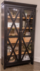 Bay Furniture Gallery - Ashley Furniture - Gramburg Dining Room - Display Cabinet / Light Brown/Black - PCD858-76