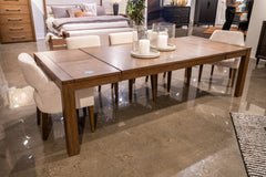 Bay Furniture Gallery - Ashley Furniture - Baskinger Dining Room - RECT DRM Butterfly EXT Table / Brown - PCD863-35