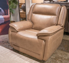 Bay Furniture Gallery - Ashley Furniture - Glencroft Living Room - PWR Recliner/ADJ Headrest / Sahara - PCU1240013
