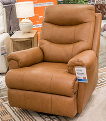 Bay Furniture Gallery - Ashley Furniture - Flynwood Living Room - Swivel Glider Recliner / Butternut - PCU1340161
