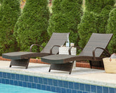 Bay Furniture Gallery - Ashley Furniture - Kantana Outdoor - Chaise Lounge (Set of 2) / Brown - P283-815