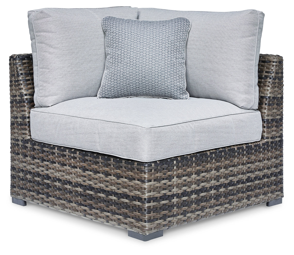 Bay Furniture Gallery - Ashley Furniture - Harbor Court Outdoor - Armless Chair w/Cushion (Set of 2) / Gray - P459-846