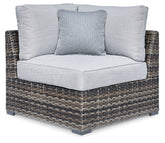 Bay Furniture Gallery - Ashley Furniture - Harbor Court Outdoor - Armless Chair w/Cushion (Set of 2) / Gray - P459-846