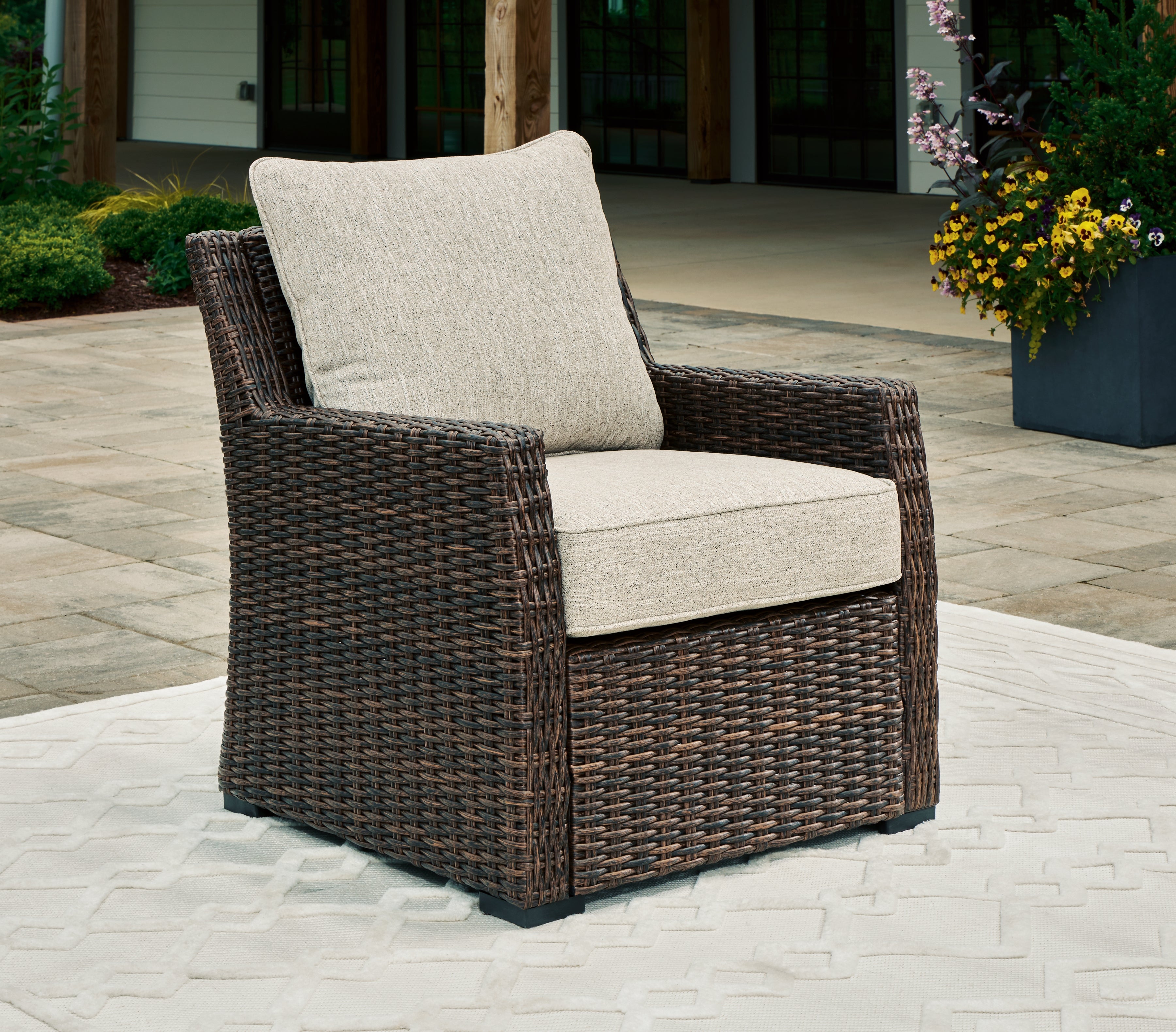 Bay Furniture Gallery - Ashley Furniture - Brook Ranch Outdoor - RECT Multi-Use Table / Brown - P465-625