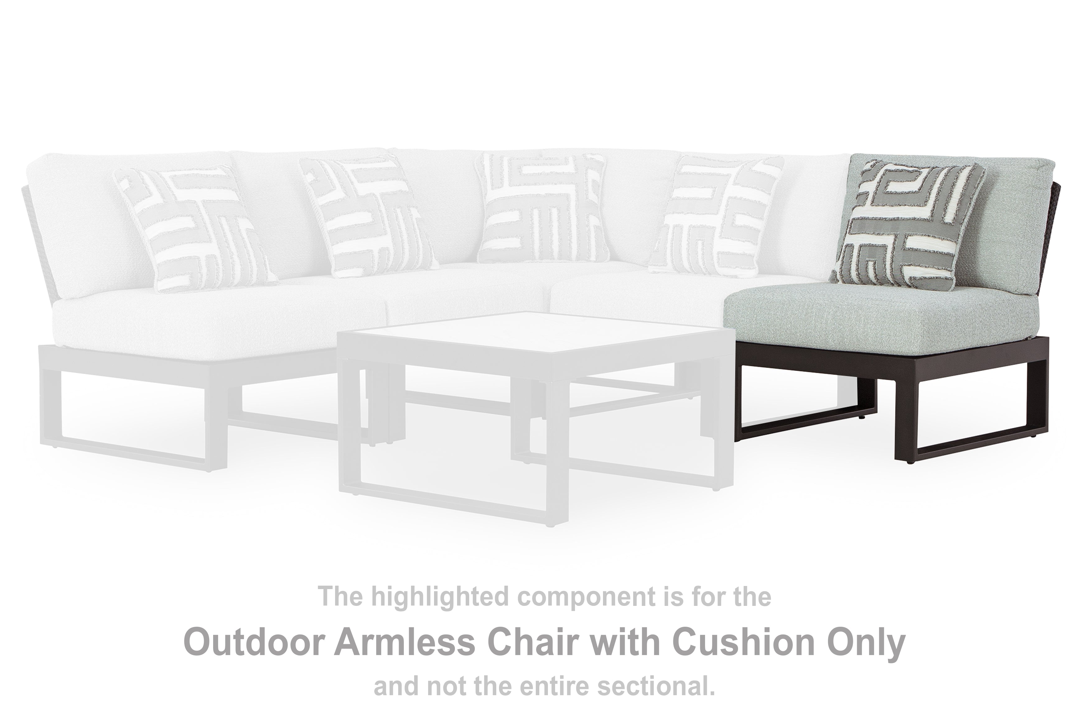 Bay Furniture Gallery - Ashley Furniture - Beachloft Outdoor - 4-Piece Outdoor Sectional / Black/Gray - P490P7