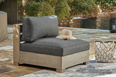 Bay Furniture Gallery - Ashley Furniture - Citrine Park Outdoor - Armless Chair w/Cushion (1/CN) / Brown/Charcoal - P660-846