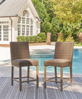 Bay Furniture Gallery - Ashley Furniture - Walton Bridge Outdoor - Barstool (Set of 2) / Driftwood - P749-130