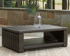 Bay Furniture Gallery - Ashley Furniture - Grasson Lane Outdoor - Rectangular Cocktail Table / Brown - P783-701