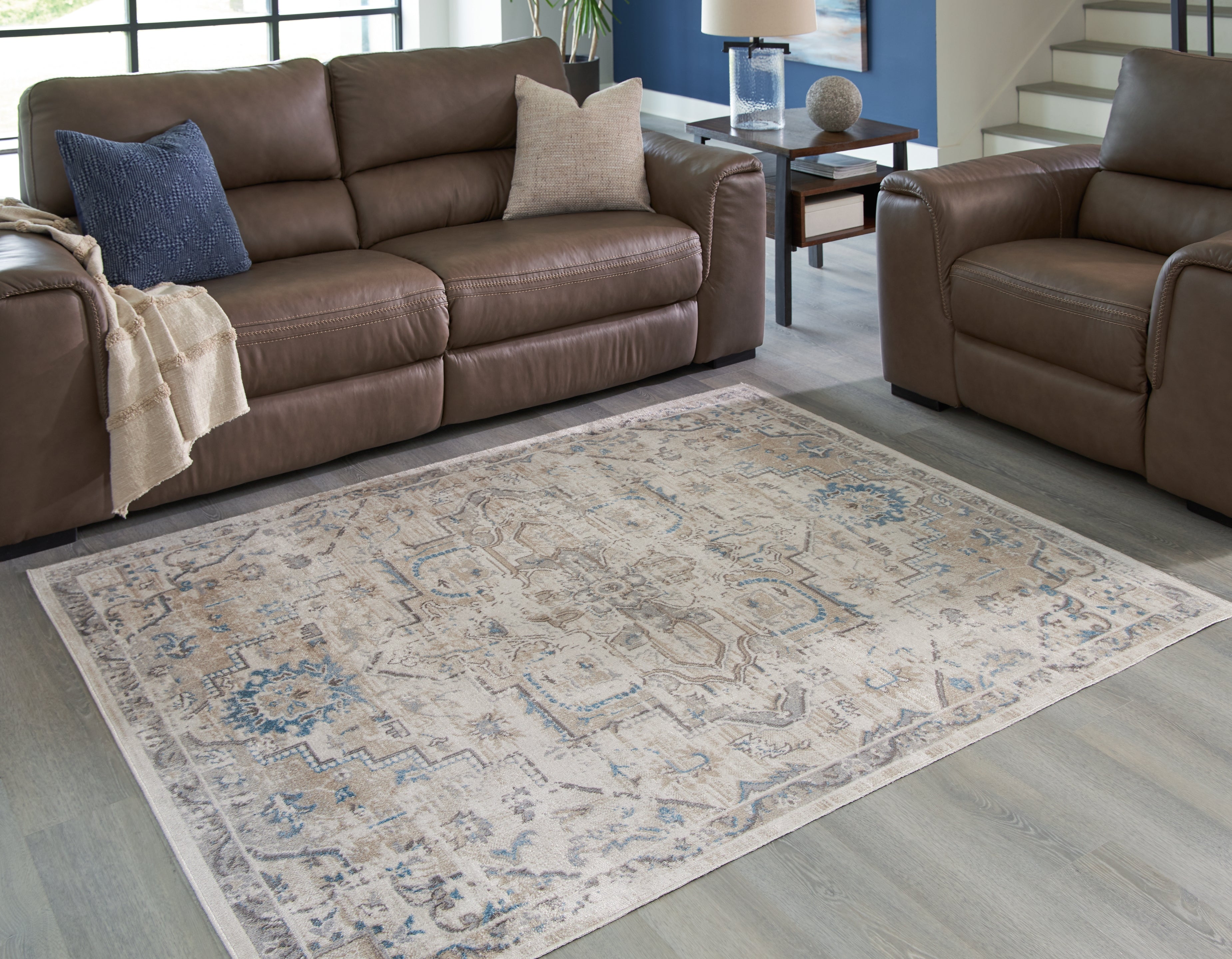 Bay Furniture Gallery - Ashley Furniture - Barkham Rug - 7'10" x 10' Washable Rug / Multi - R405551