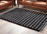 Bay Furniture Gallery - Ashley Furniture - Minston Rug - 5' x 7' Rug / Black/White - R405952