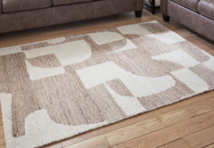 Bay Furniture Gallery - Ashley Furniture - Brynnfield Rug - 8' x 10' Rug / Beige/Brown - R406371