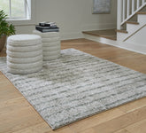 Bay Furniture Gallery - Ashley Furniture - Laddway Rug - 5' x 7' Rug / Cream/Green - R406882