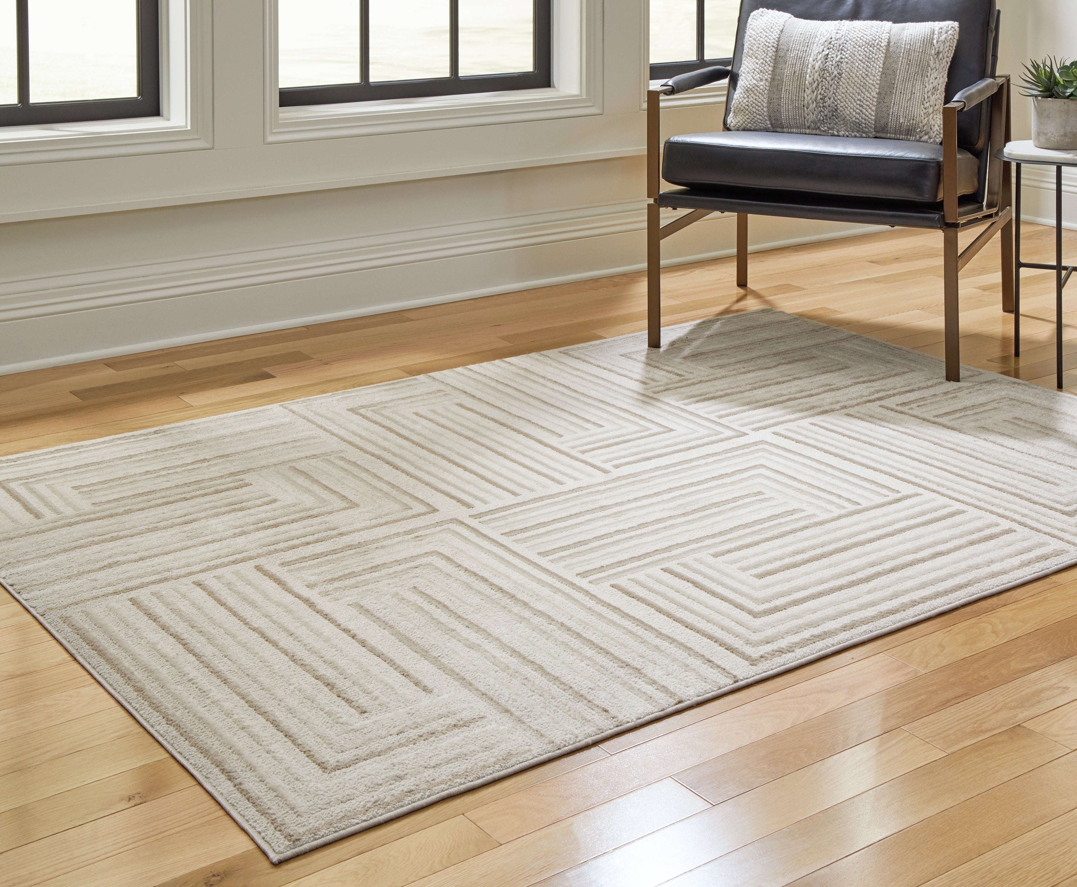 Bay Furniture Gallery - Ashley Furniture - Darmondard Rug - 8' x 10' Rug / Cream/Taupe - R406941