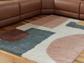 Bay Furniture Gallery - Ashley Furniture - Flynnwick Rug - 5' x 7' Rug / Cream/Pink/Gray - R407182