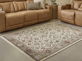 Bay Furniture Gallery - Ashley Furniture - Beritham Rug - Large Rug / Blue/Brown/Beige - R407261