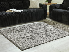 Bay Furniture Gallery - Ashley Furniture - Glennisman Rug - Medium Rug / Black/Gray/Ivory - R407272