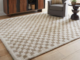 Bay Furniture Gallery - Ashley Furniture - Karamen Rug - Medium Rug / Taupe/Ivory - R407342
