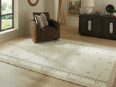 Bay Furniture Gallery - Ashley Furniture - Dot Rug - 7'8" x 10' Area Rug / Cream/Brown/Taupe - R407651